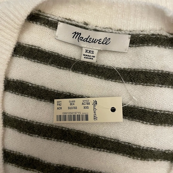 Madewell Wrap-Front Sweater in Elthorne Stripe - Picture 11 of 13